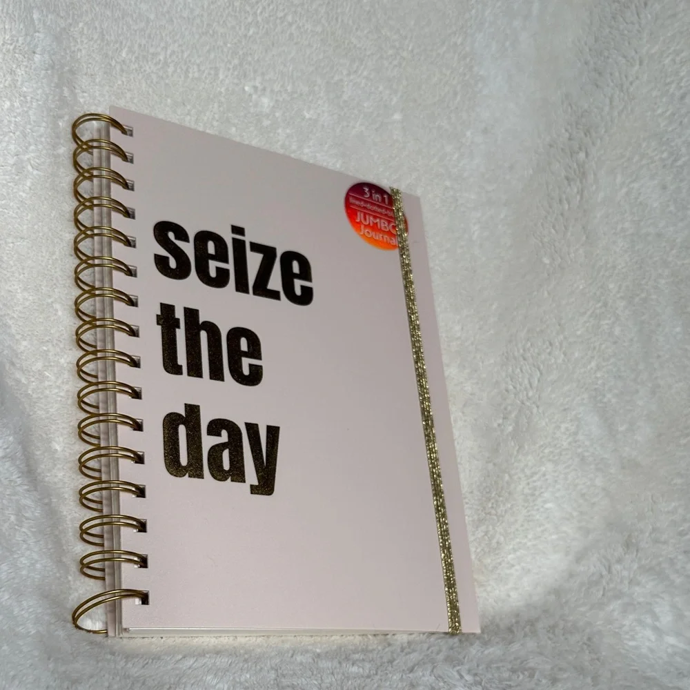 Seize the Day Spiral Journal Doodle Sketch Notebook Lines Dots Sketchbook NWT